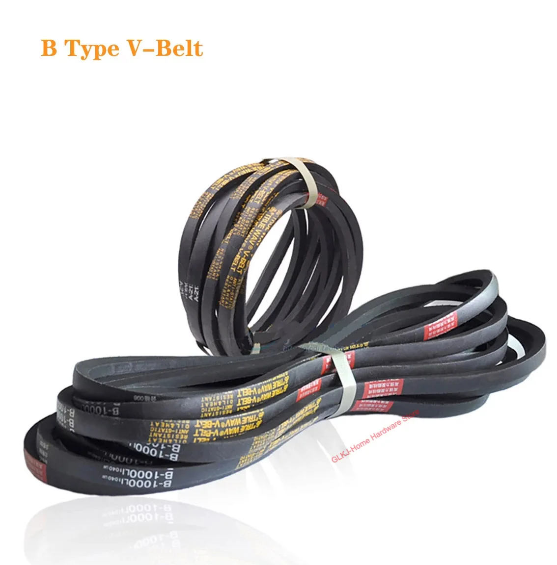 1Pcs B600/650/700-1100mm B Type V-Belt Black Rubber Triangle Belt Industrial Agricultural Mechanical Transmission Belt