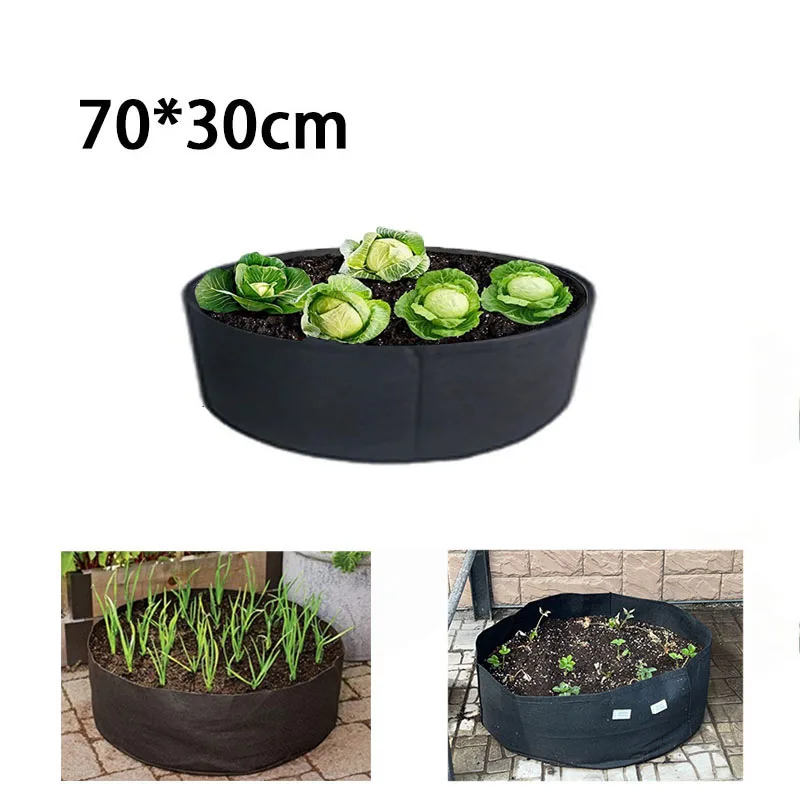 

70x30cm big plant flower pots garden bed vegetable seeding grow bags pots plants flowers Planting growing Non-Woven fabric Q1