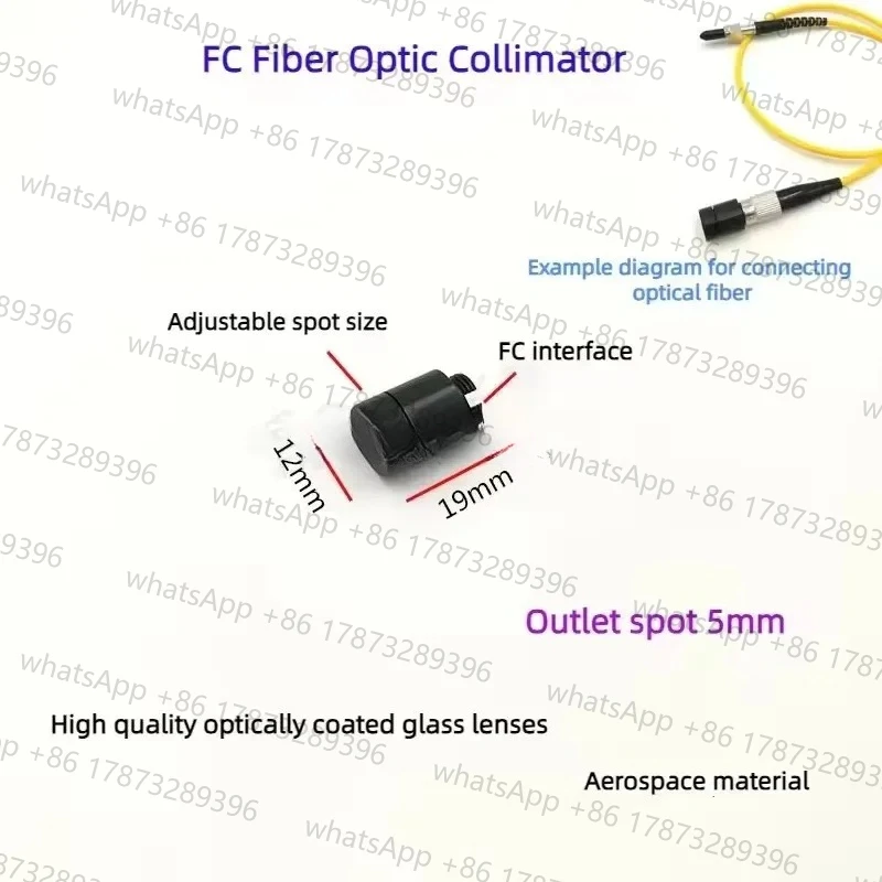

FC Interface Fiber Laser Collimator Laser Fiber Collimator Aspheric Fiber Collimator FC Lens