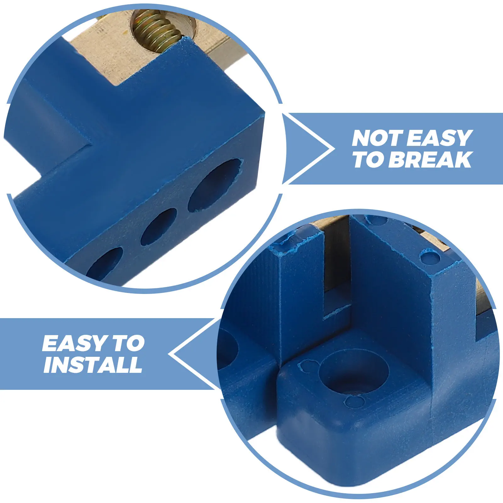 4Pcs Ground Bus Bar Copper Terminal Block Efficient Heat Dissipation Stable Electrical Connection for Distribution Boxes