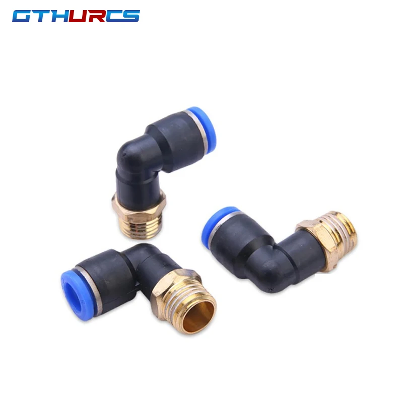 50 Uds PL accesorios neumáticos conector rápido de aire PL4-M5 PL6-01 PL8-02 PL10-03 1/8 "1/4" 3/8 "1/2" rosca macho