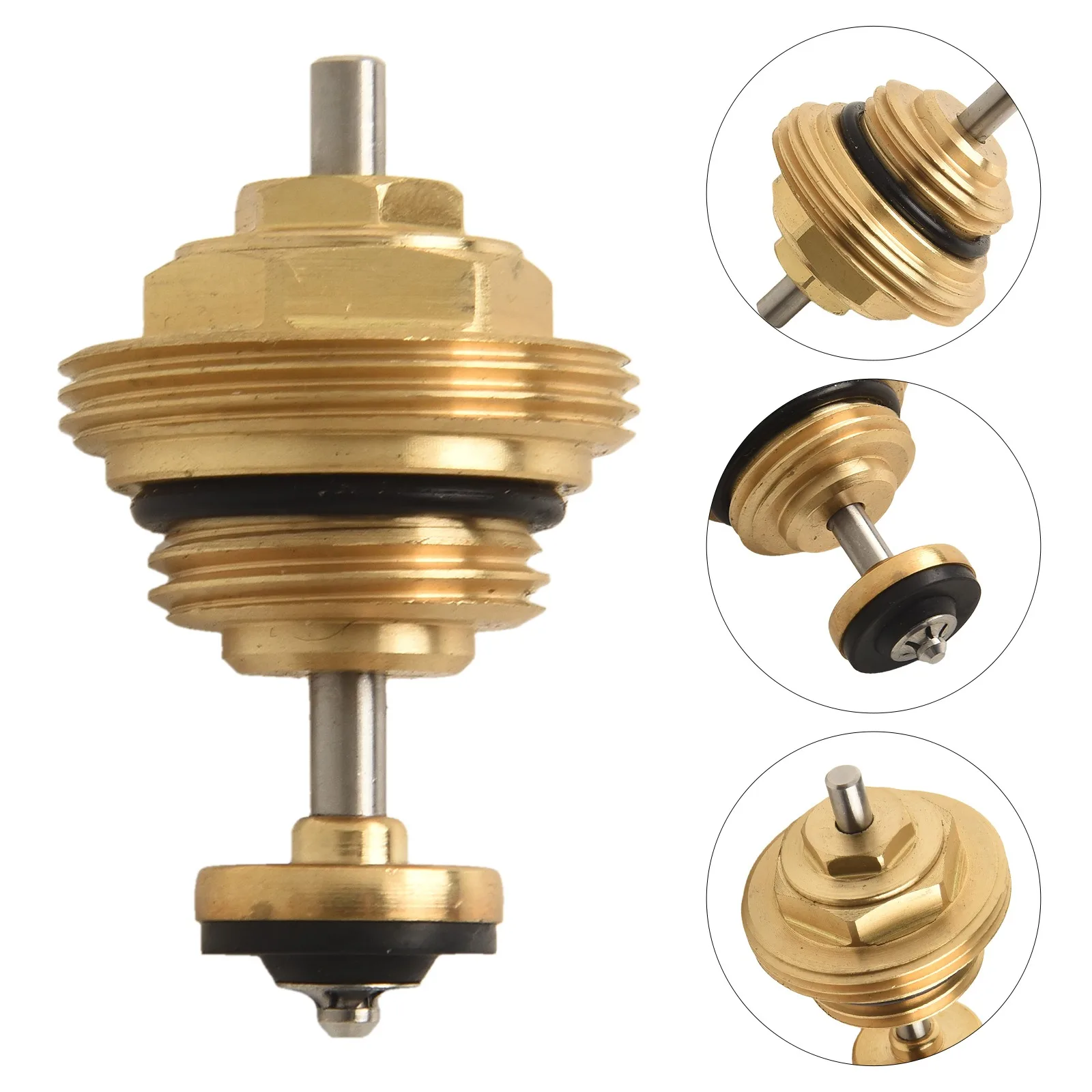 1PC Valve Inserts BRASS Return Pin Valve Core Automatic Spring M30x1.5 For UFH Actuator Underfloor Heating Manifold Tools