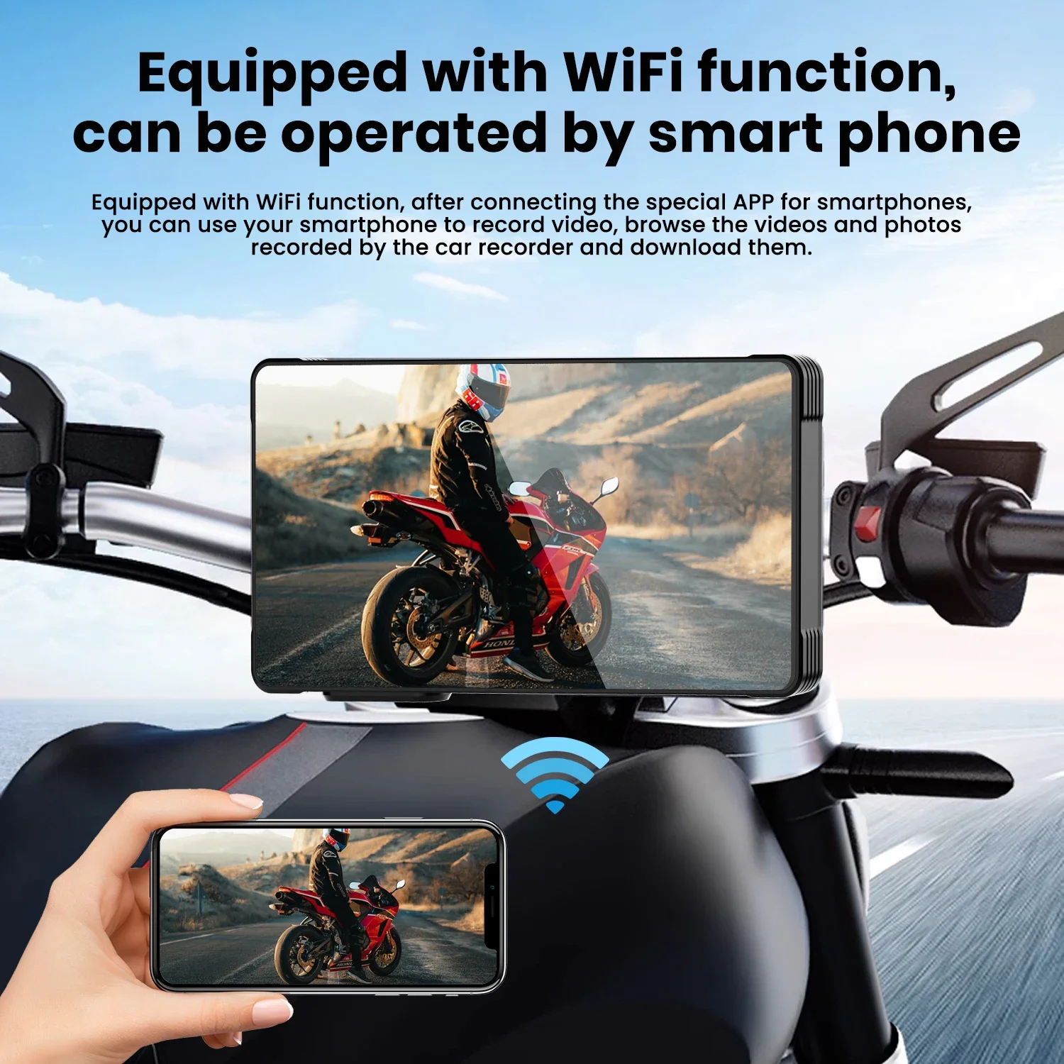 5 inch Gps Carplay Navigation Wireless Motorcycle G-p-s with carplayScreen Android Auto Monitor Scooter Waterproof MirrorLink