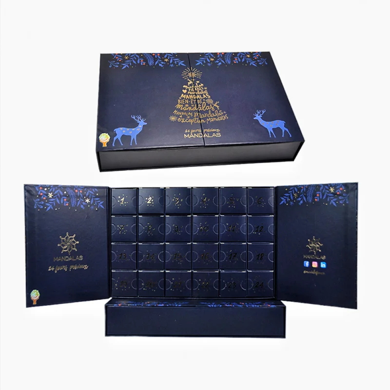 

2025customized.Boxes Packiging Custom Advent Calendar Box Advent Calendar Cardboard Box With 24 Drawers