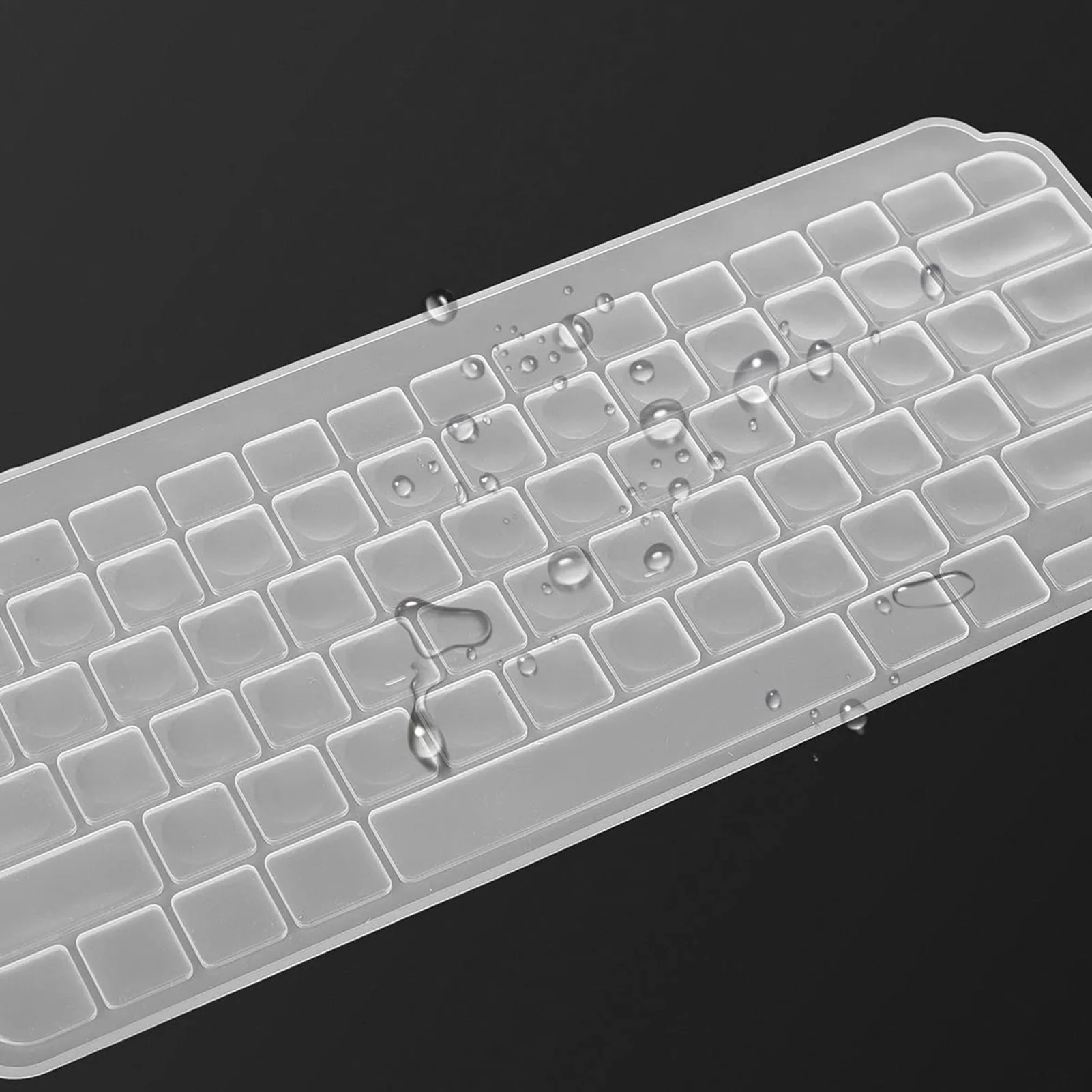 Capa de teclado para logi tech mx chaves mini conjunto sem fio transparente transparente transparente preto silicone tpu filme caso fino inglês rússia