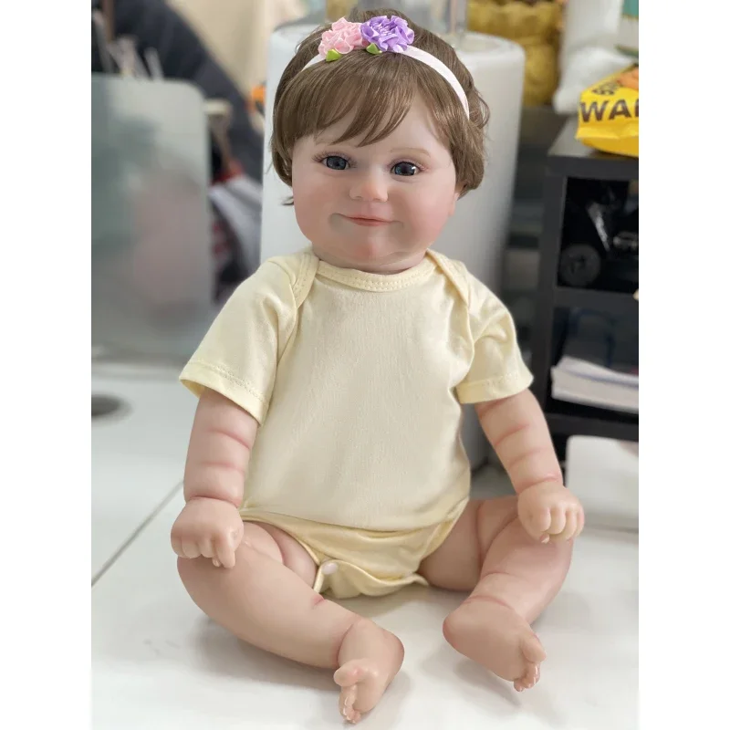 48CM Silicone Reborn Doll Maddie Handmade Lifelike Baby Dolls Multiple Layers Painting 3D Skin Visible Veins muñecas Bebe Reborn