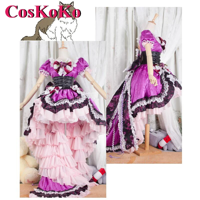 CosKoKo [personalizado] Yakumo Yukari Cosplay Anime juego Touhou proyecto disfraz precioso dulce vestido Formal fiesta ropa de juego de rol