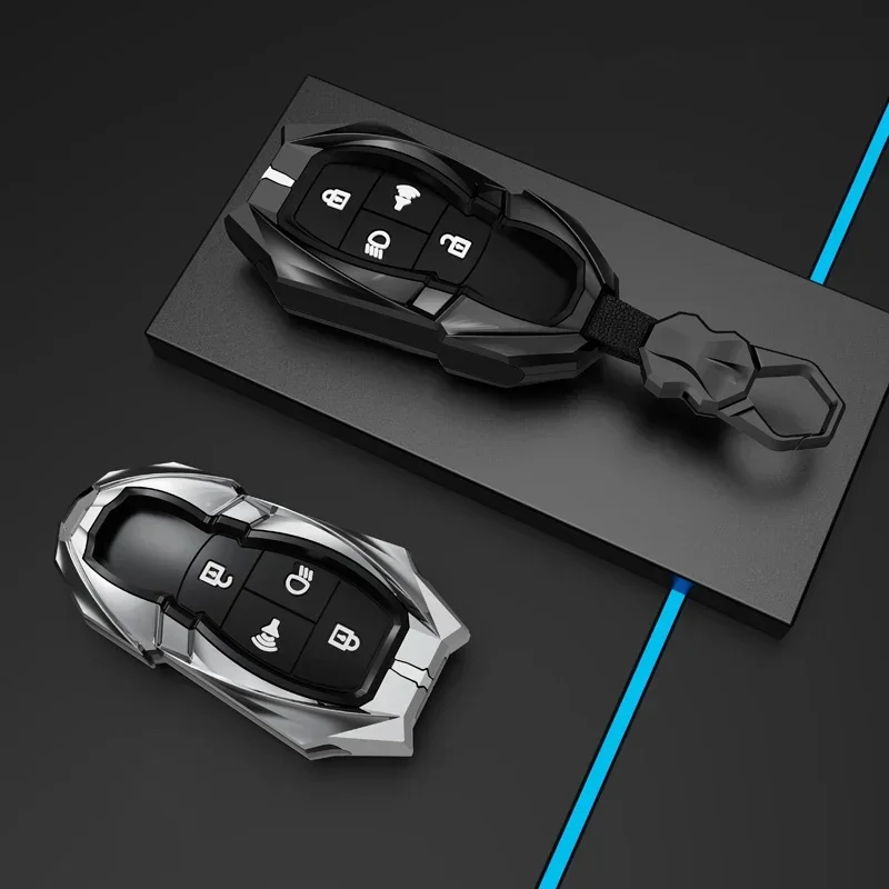 Zinc Alloy Car Remote Key Case Cover Shell Fob For Beijing Baic Senova BJ40 PLUS EX5 EU5 EC5 BJ80 U7 X7 Keyless Accessories