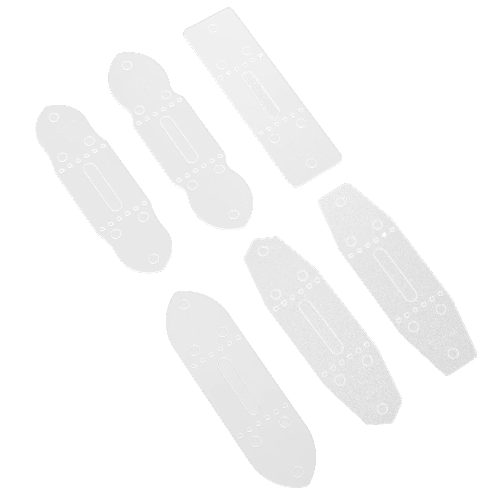 

6Pcs Transparent Belt Crafts Punching Mold Buckle Hole Template Durable DIY Crafts Mold Punching Die For Belt