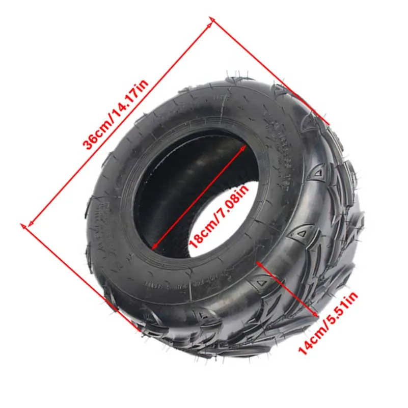 16x8-7 Tubeless Tires for 7 Inch ATV Kart Lawn Mower Farm Vehicle Wear Resistant Wheel Tires Tubeless Tires