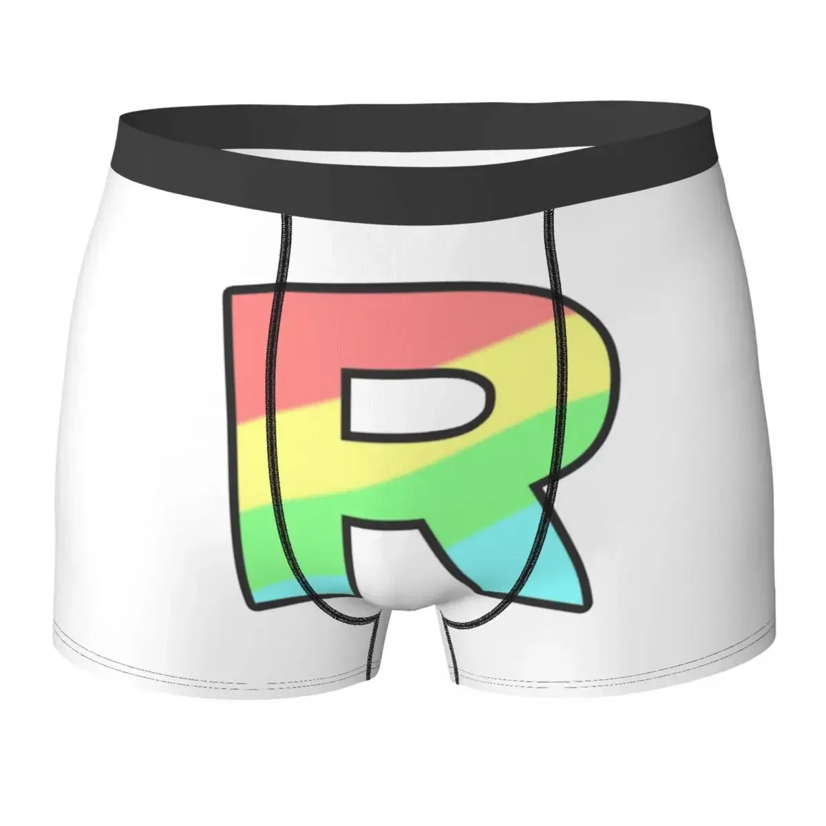 Boxer Underpants Shorts Team Rainbow Rocket Panties Men Ventilate Underwear for Homme Man Boyfriend Gifts