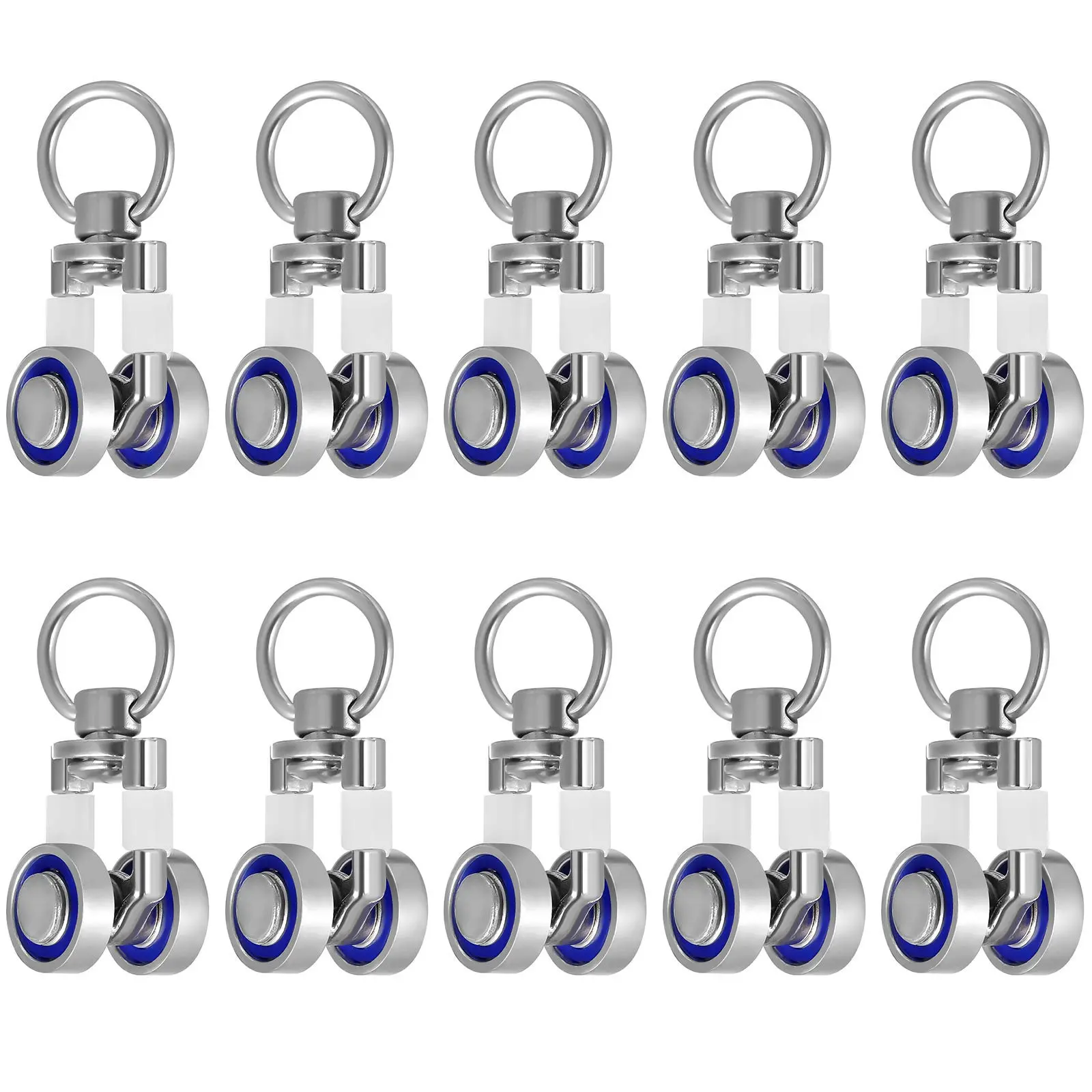 

10pcs Metal Bearing Roller Curtain Track Fittings Sliding Doors Rollers Wheel Gliders Pulley Lightweight Wear Resistance Smooth