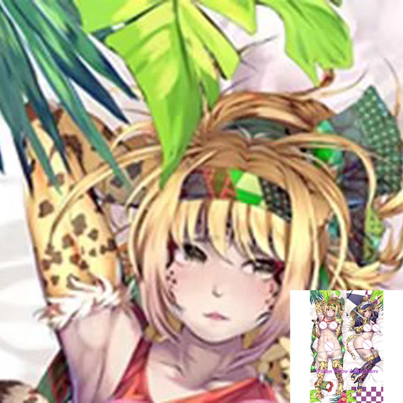 

Dakimakura Anime Pillow Cover Cheetah Double Sided Print Life-size Halloween Christmas Decoration