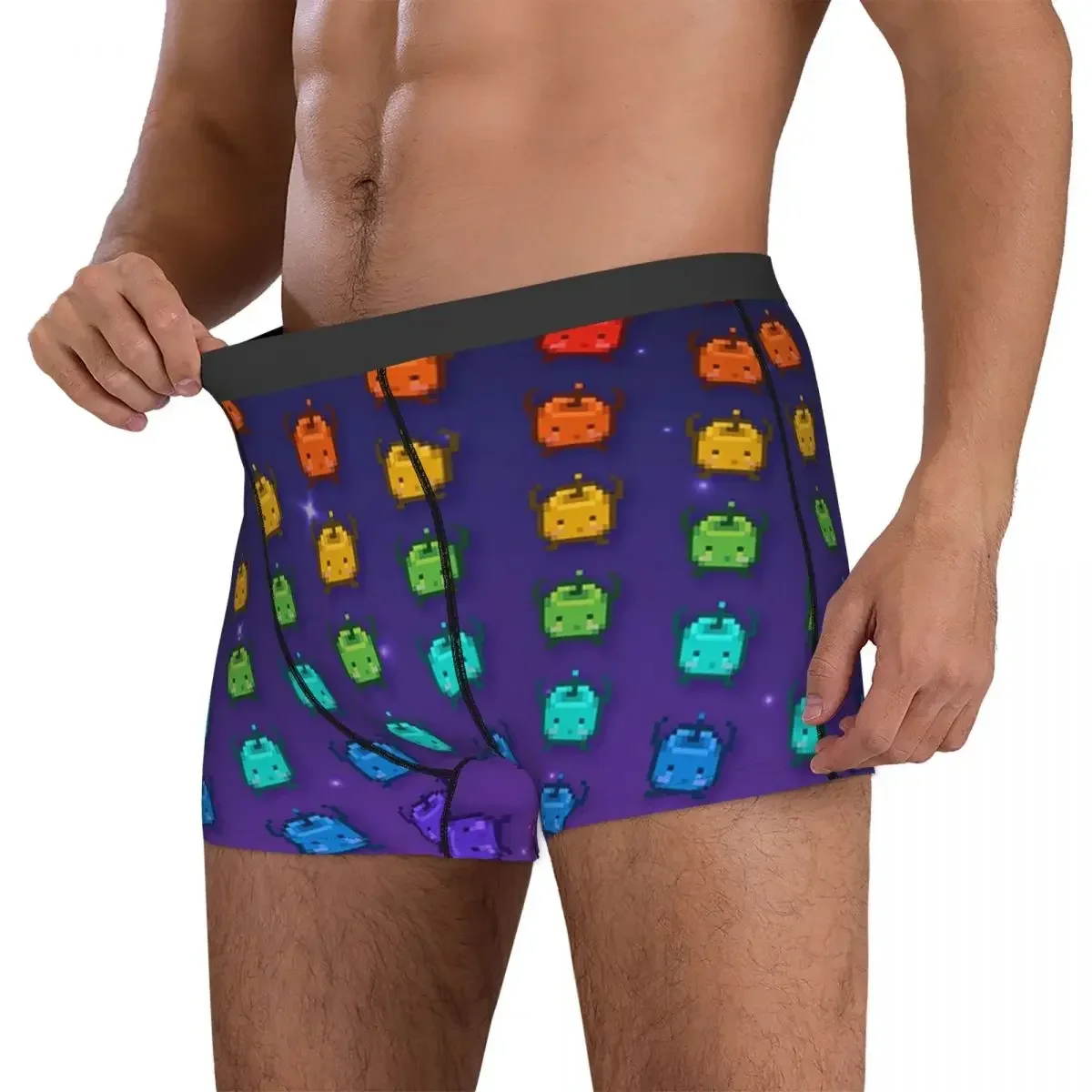 Boxer Underpants Shorts Stardew Valley Rainbow Junimos Panties Men's Breathable Underwear For Homme Man Boyfriend Gifts