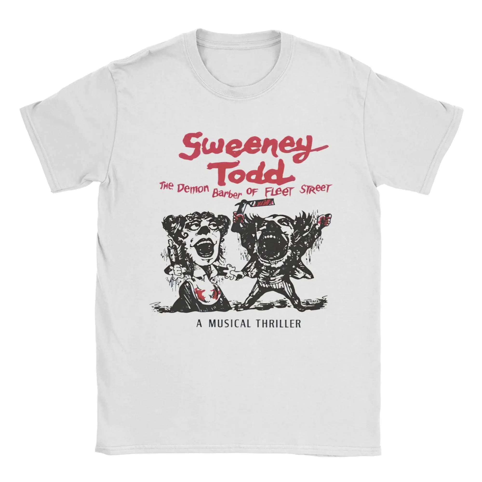 Sweeney Todd The Demon Barber of Fleet Street T-Shirt Summer  T Shirts Men Plus Size Top Tees Short Sleeve Awesome Tshirt