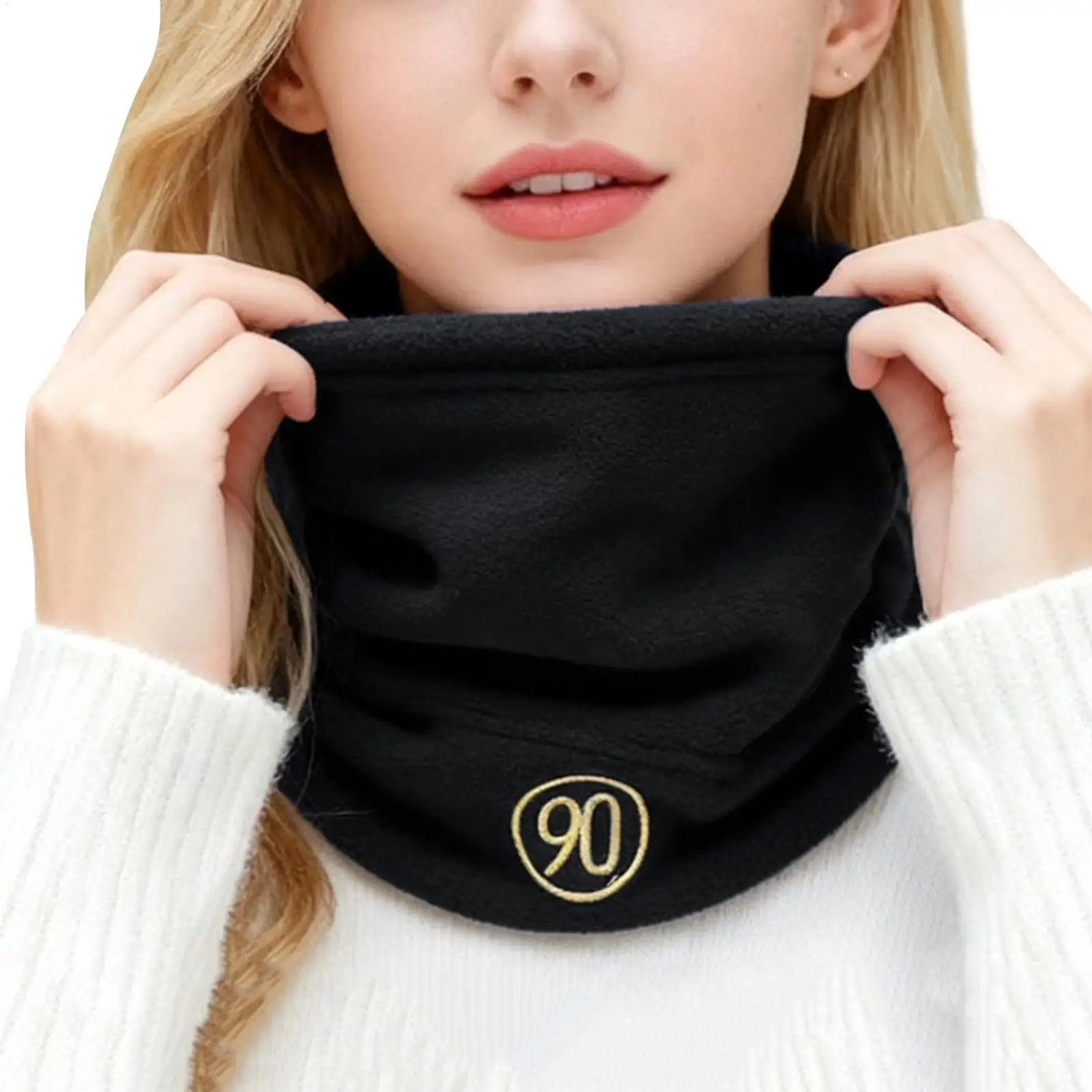 Halsmanschette Gesichtsbedeckung Winter Outdoor Sport Schals Fleece Halsmanschette Ski Schlauchschal Halbgesichtsbedeckung für Männer Frauen Kältebeständig