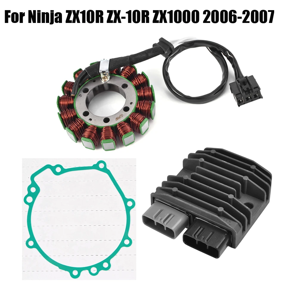 

Stator Coil Gasket Regulator Rectifier For Kawasaki Ninja ZX10R ZX-10R ZX1000 2006 2007