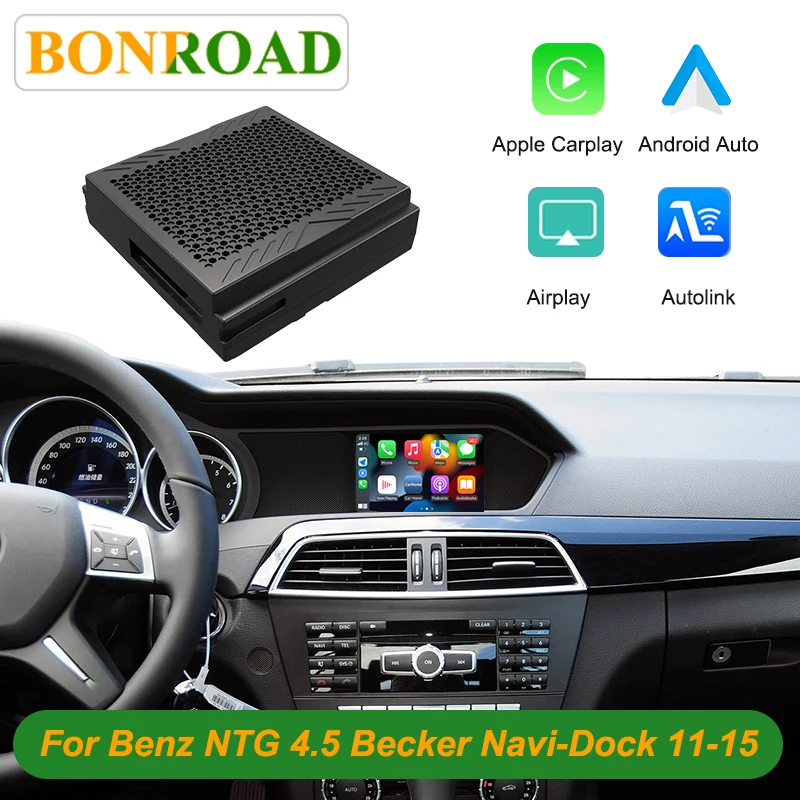 Bonroad Wireless CarPlay Per Mercedes Benz ABCE Classe W246 W176 GLK W204 X204 ML NTG4.5 Becker Modulo Android Auto AirPlay