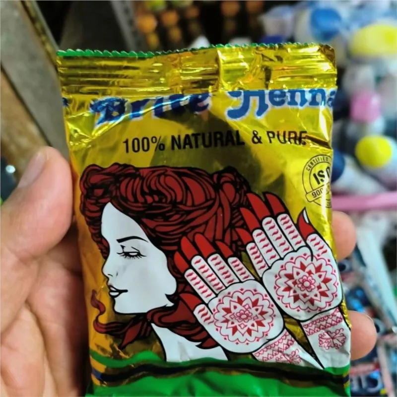 Indian Brite Pure Natural Henna Hair Dye Powder Mehndi Muslim Nail Dyeing Colors Lasting luster For Men And Women