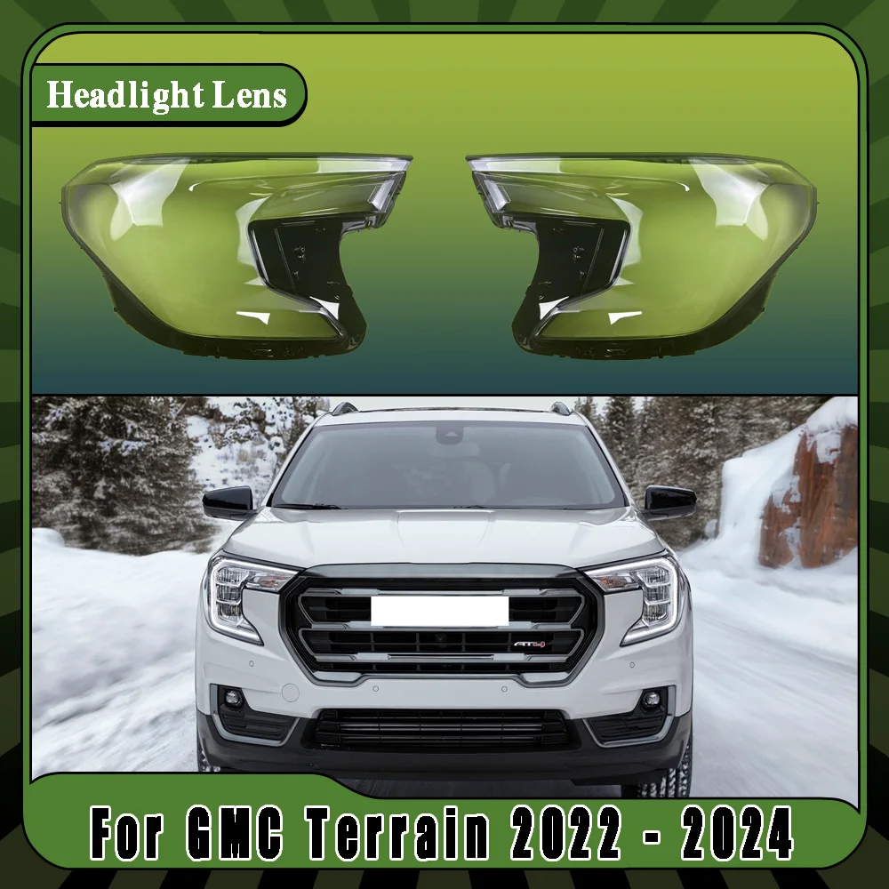 

For GMC Terrain 2022 2023 2024 Auto Light Caps Car Headlamp Cover Transparent Lampshade Headlight Shell Replace Original Lens