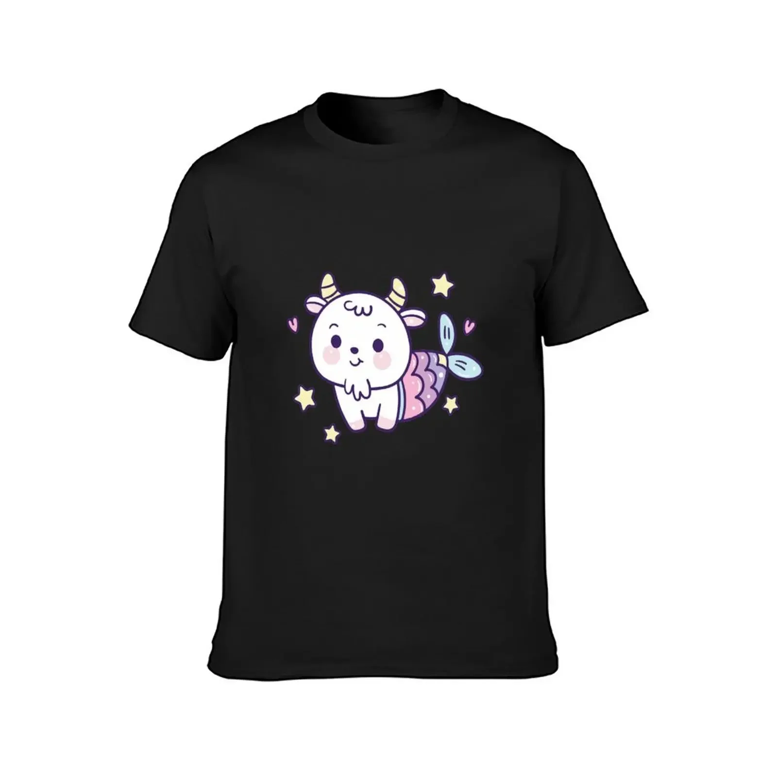 Cartoon Capricorn T-Shirt cotton graphic tees oversized t shirt mens t shirts pack