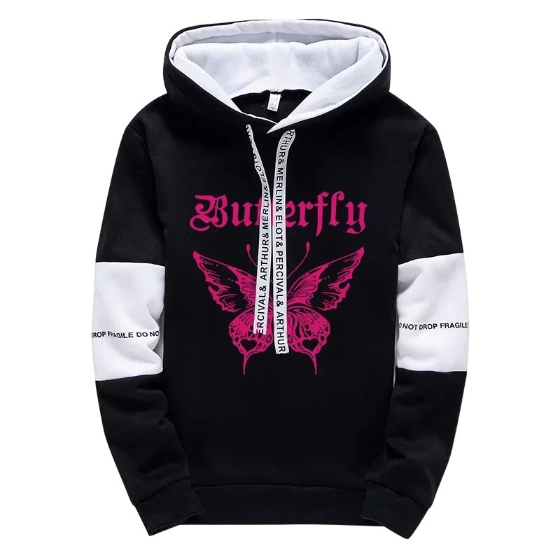 2026 Trend Hooded Sweatshirt Sweatpants Woman High Quality Y2K Hoodies Autumn Daily Casual Fashion Loose Top Streetwear view 6