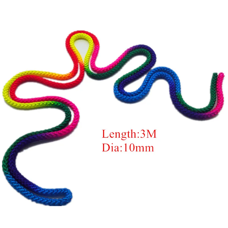 3M Gymnastics Arts Rope Jumping Rope Exercise Fitness Rainbow Color Sports Training Rope Rhythmic Gymnastics Rope Competition