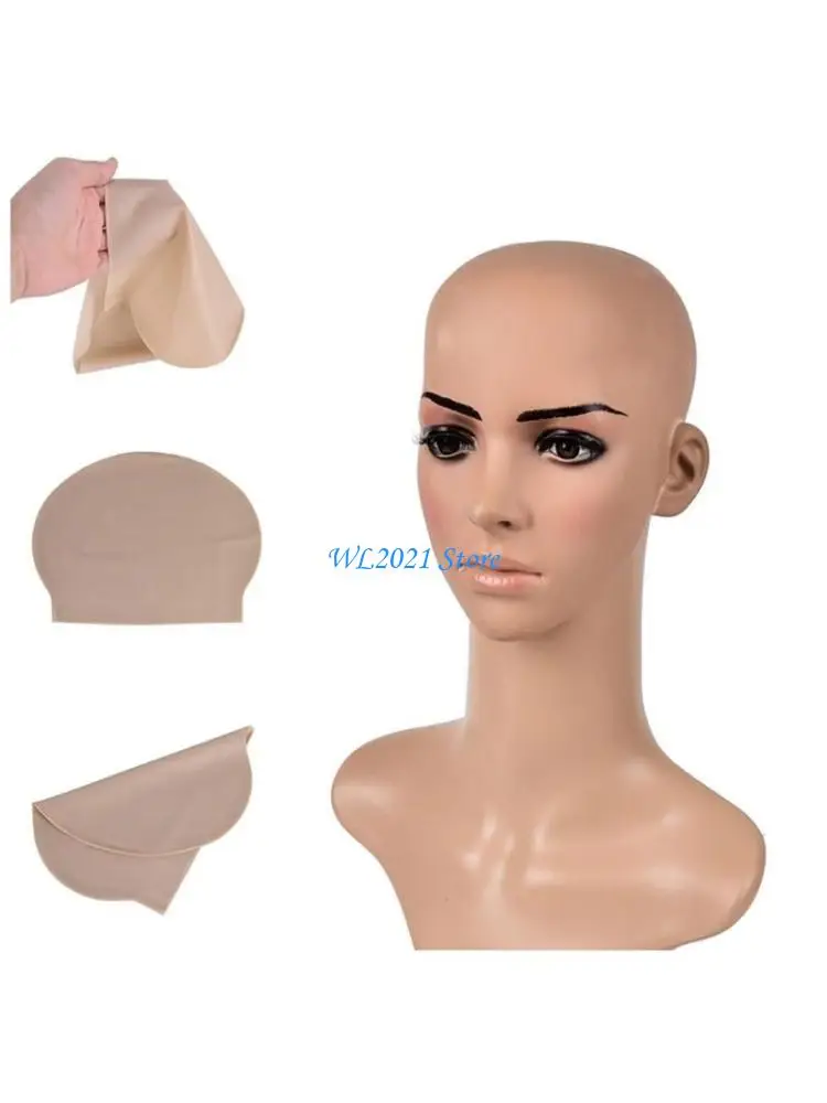 

G5GC Halloween Bald Caps Plastic Bald Caps Bald Caps Cosplay Accessories for Halloween Christmas Party Decor Unisex