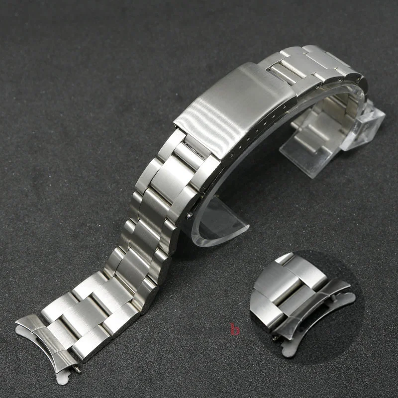 نهاية منحنية 316L الفولاذ المقاوم للصدأ حزام الساعات لسوار المحار ل رولكس DATEJUST سوار الصلبة ل رولكس 18/19/20/21 مللي متر