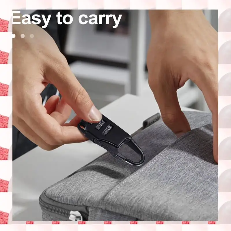 ABGN 20PCS Alloy Safe Combination Code Number Lock Padlock For Bag Suitcase Luggage Zipper Backpack Handbag Anti-Theft Lock