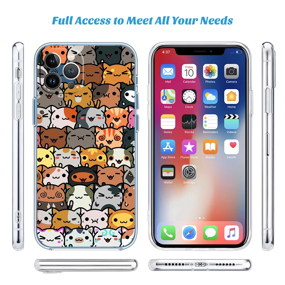 Cat Kitten Meow Transparent Phone Case for Motorola G40 G04 G05 One Ace Action  Fusion Plus Hyper Macro Vision Zoom view 6