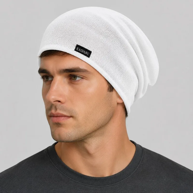 Ultra Thin Hat Women Nightcap Windproof Air Conditioning Bag Head Hat Oversized Head Circumference Stacking Hat Men Women