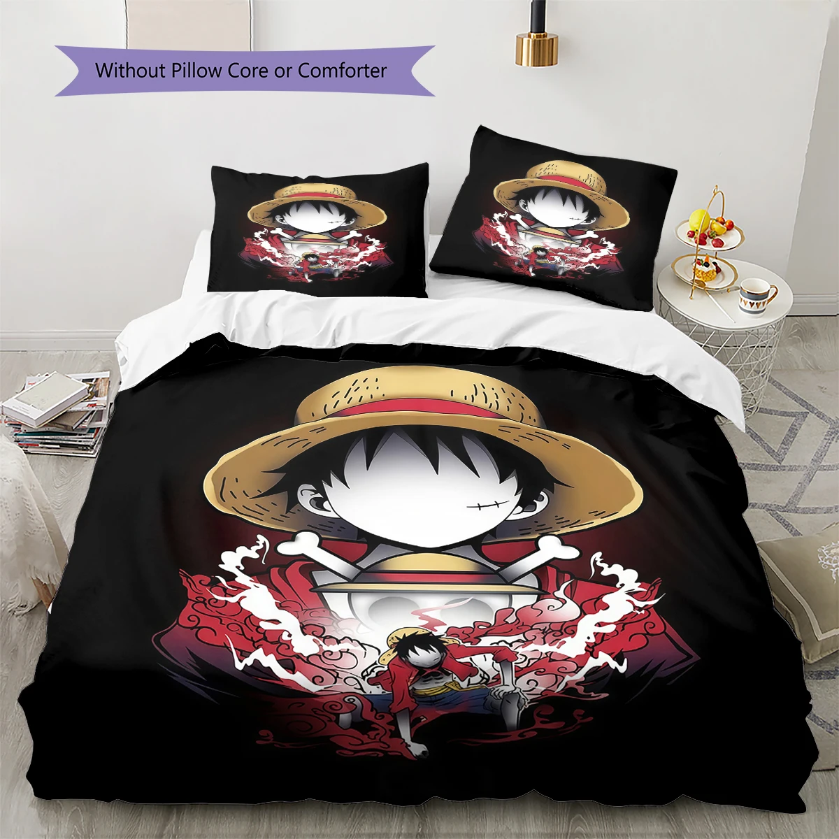 ONE PIECE Monkey D. Luffy Comfortable Soft Duvet Cover, Children Bedding Gift Set, Extra Large Various Sizes -HE82