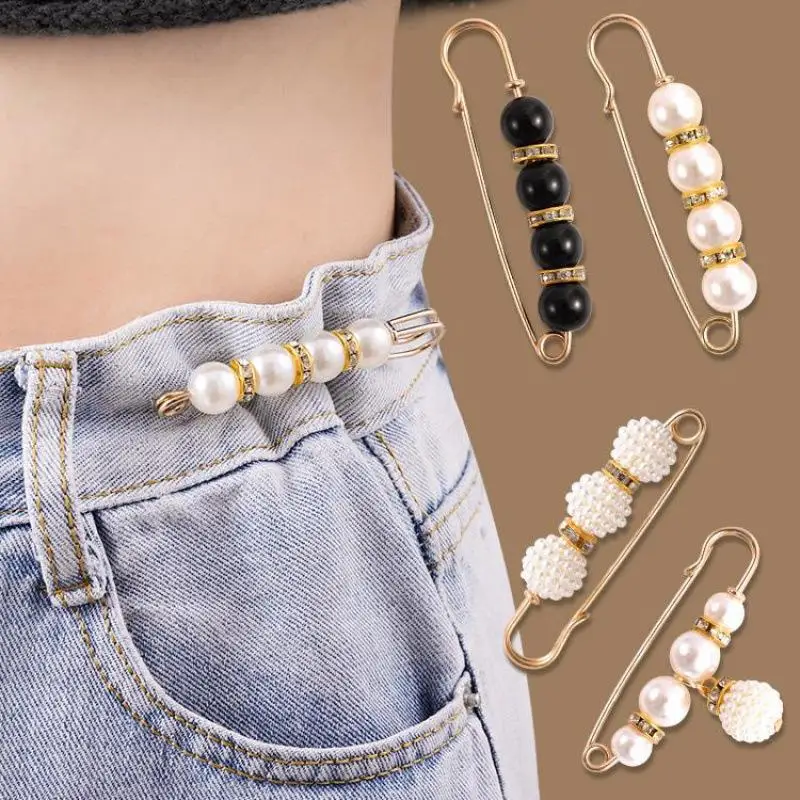 4/6/8/10/12/14/16Pcs Alloy And Plastic Irregular Shape Pins Elegant Faux Pearl Brooch Set Suitable For Dresses Hats Scarves