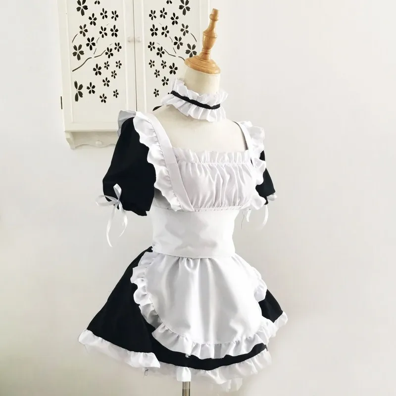 Uniforme de sirvienta para adultos, traje Sexy de sirvienta francesa, dulce vestido gótico de Lolita, Anime, uniforme de sirvienta, ropa de Halloween para mujer