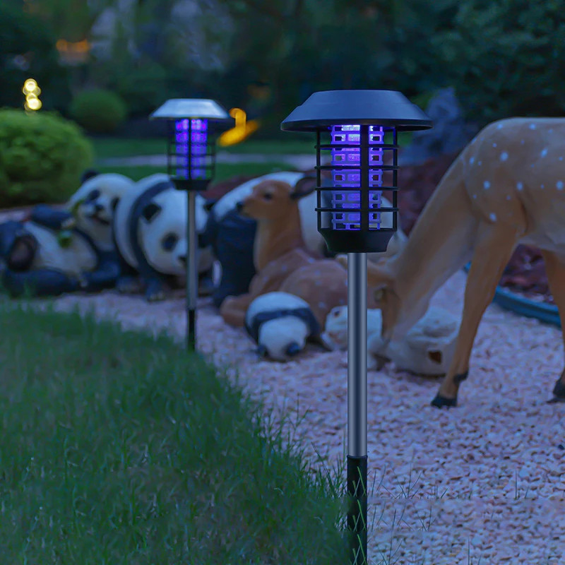 8LED Solar Lights Outdoor,Insect Killer Mosquito Lamp,3 IN 1 Security and Waterproof Lighting for Yard,Patio,Garden,Landscape