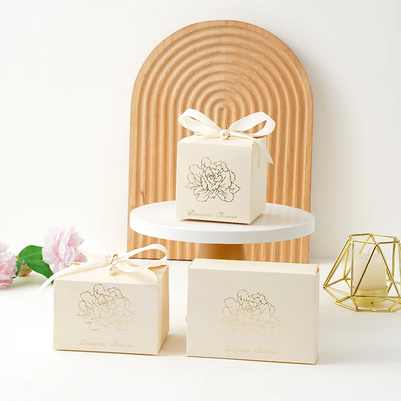 

Gift Box 3 Sizes Paper Wedding Candy Boxes Chocolate Packaging Box Wedding Favors for Guests Baby Shower Birthday Party Decorate