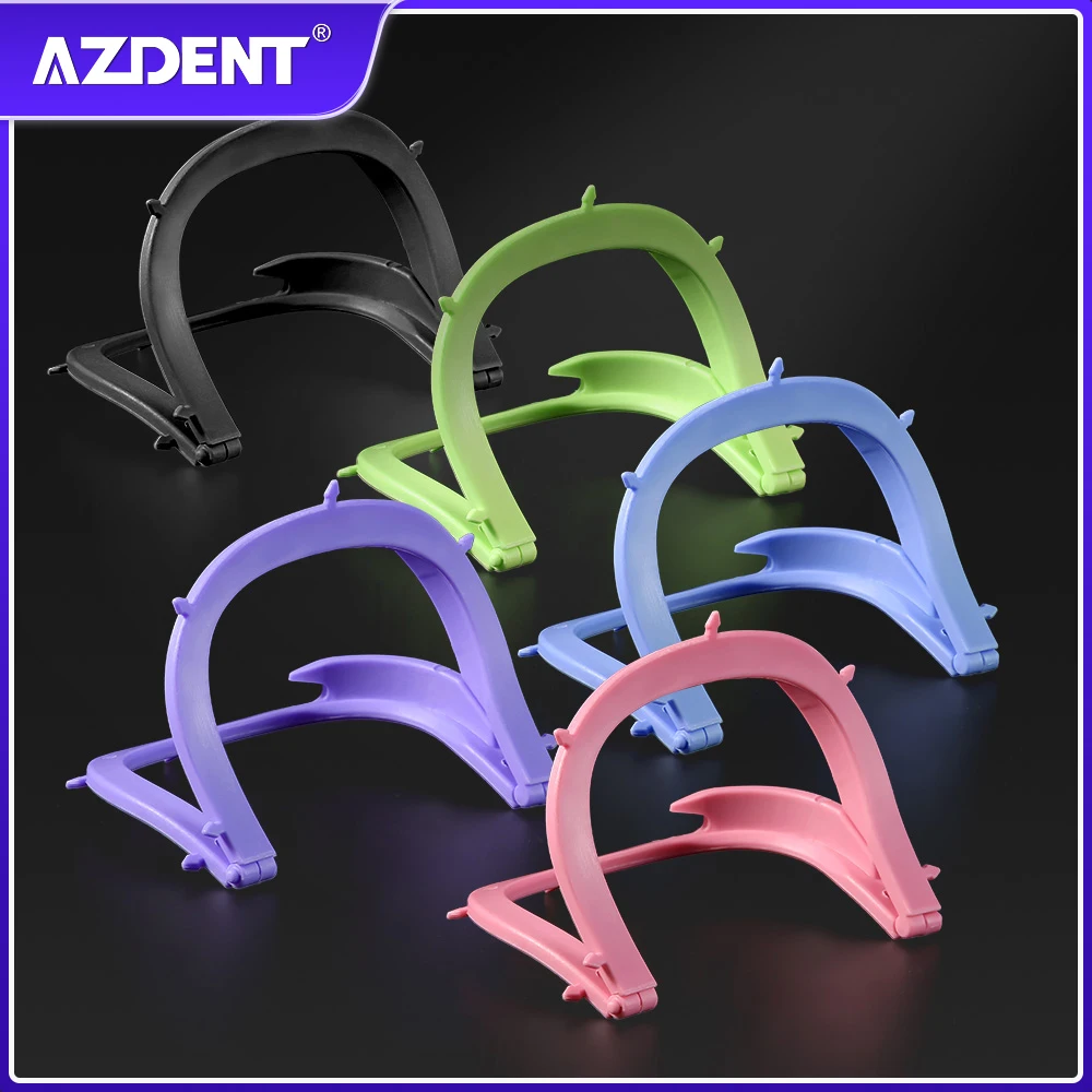 AZDENT 1 Pcs Dental Foldable Frame Plastic Rubber Dam Sheets Bracket for Dental Operation 134℃ Oral Barrier Tools