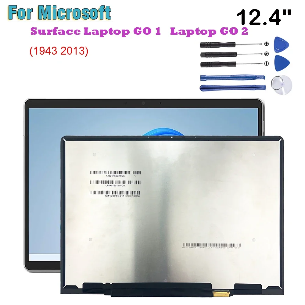 

AAA+ For Microsoft Surface Laptop GO 1 2 12.4" 1943 2013 LCD Display Touch Screen Digitizer Glass Assembly Repair Parts