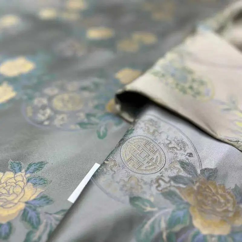비 유산 진짜 실크 송나라 브로케이드 패브릭 꽃 새로운 중국 스타일 중국 스타일 코트 드레스 Cheongsam 실크 직물