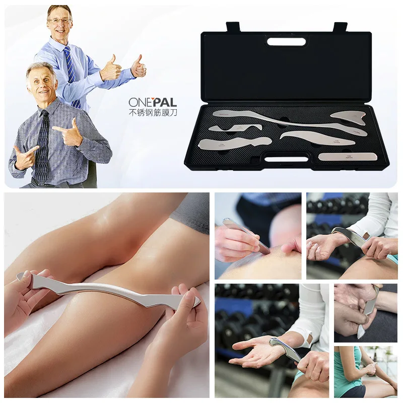 Stainless Steel Fascia Knife Set Myofascial Release Muscle Soft Tissue Relaxation Massager Tool
