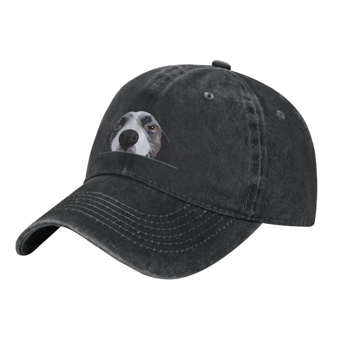 

Border Collie Peeking, Border Shirt, Gift, Lover Baseball Cap Cosplay Trucker Cap Hip Hop Wild Ball Hat For Man Women's