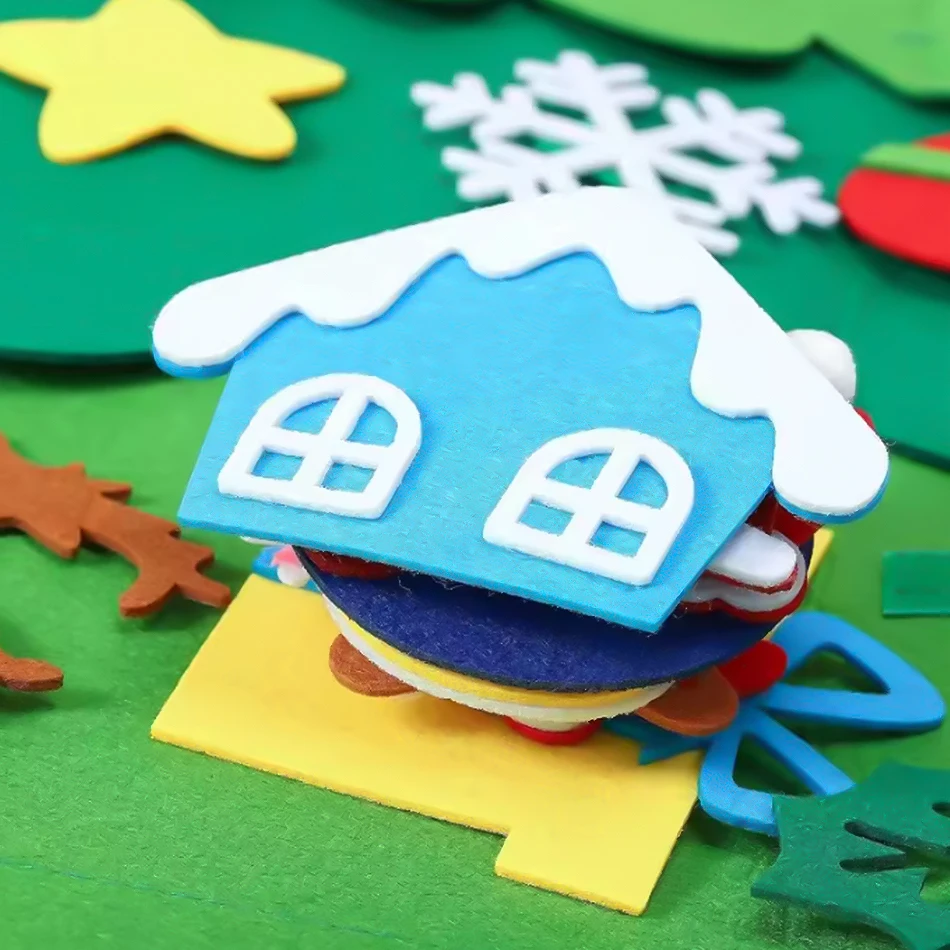 DIY Felt Christmas Tree Christmas Decoration for Home Navidad 2026 New Year Christmas Ornaments Santa Claus Xmas Kids Gifts