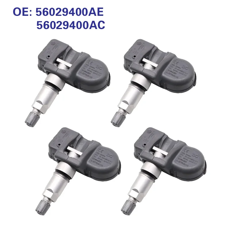 4pcs 56029400AE 56029400AD 56029400AC Tire Pressure Monitor Sensor TPMS For Chrysler 300C Lancia Thema TPMS 433MHz