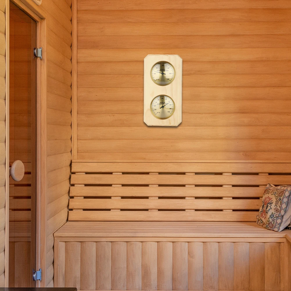 Termometr higrometr do sauny z drewna i miedzi, wytrzymały higrometr wewnętrzny, miernik wilgotności powietrza, miernik temperatury pokojowej