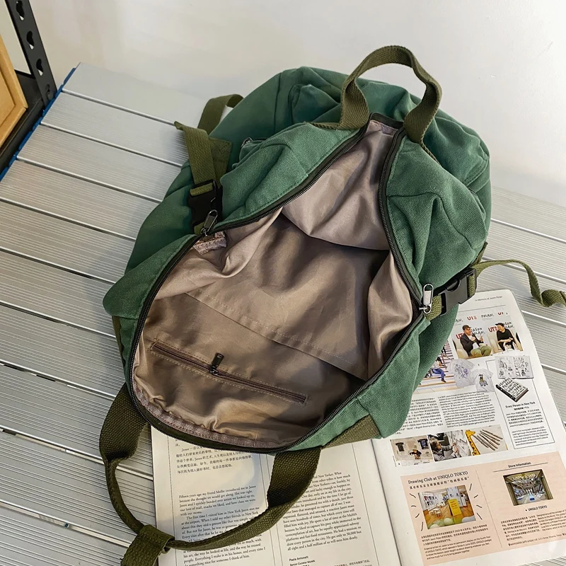 Large Capacity Canvas Backpacks 100% Cotton Solid Leisure Or Travel Bags 2022 New Fashion School Bags High Quality Packages