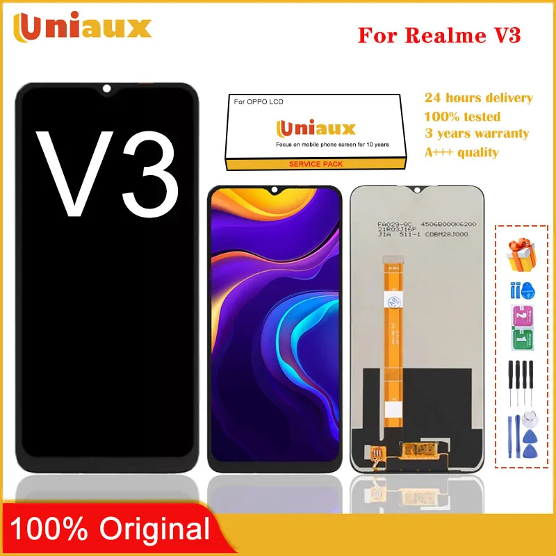 

6.5"Original For OPPO Realme V3 LCD Display Touch Screen Digitizer Assembly Replacement Repair Parts For Realme V3 5G LCD Screen