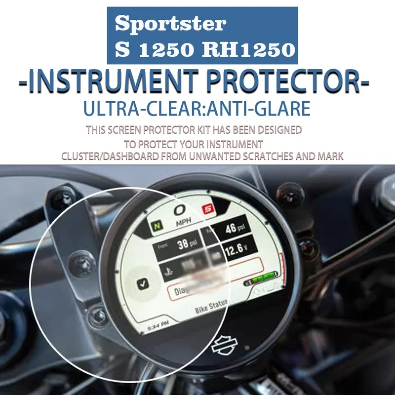 For Sportster S 1250 RH1250 2021 Motorcycle Instrument Screen Protector Anti-Scratch Instrument Film