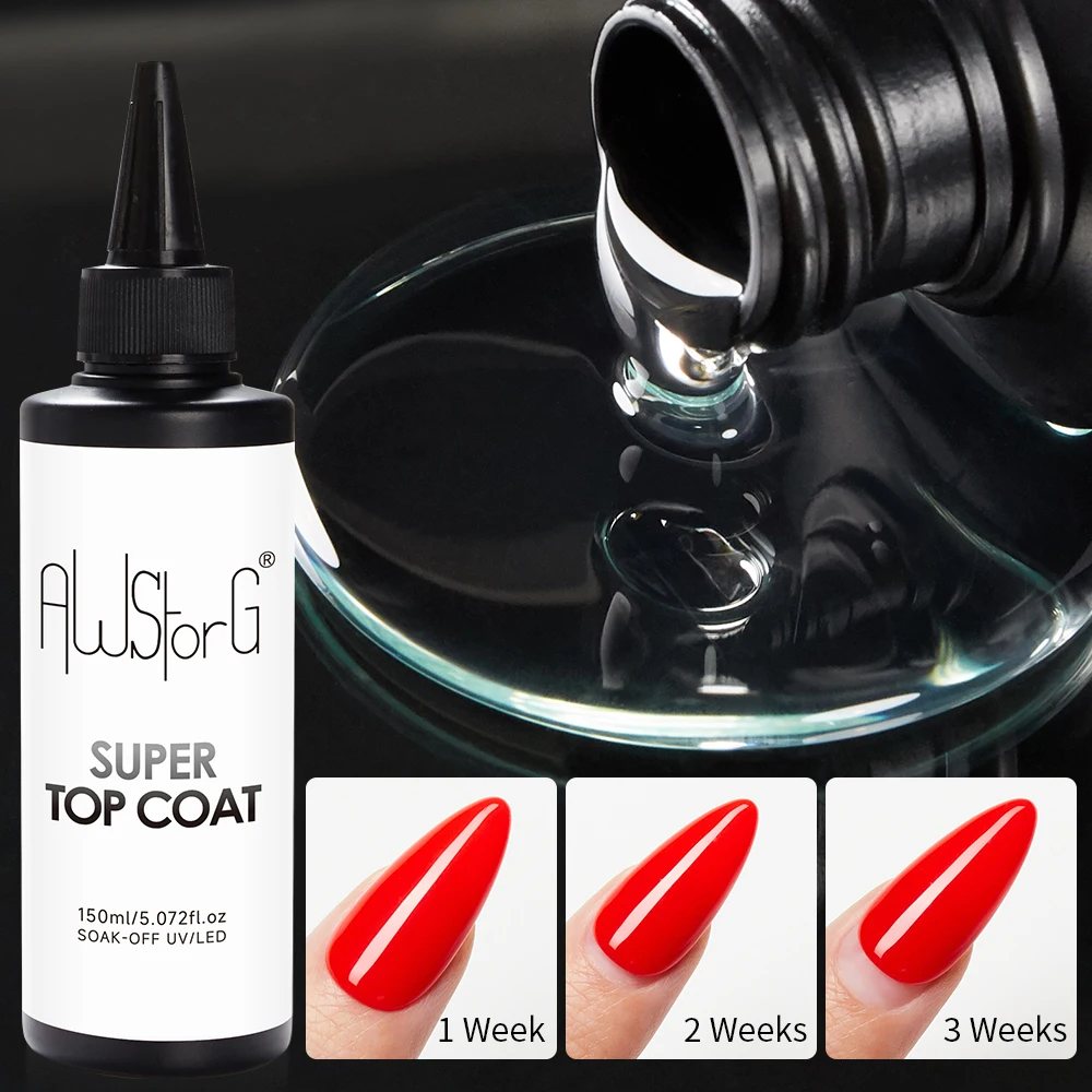 AWStorG 150 ml Basisgel Super Top Coat Matte Top Coat Gel Polish Losweken UV LED Gel Vernis Functionele gel Nagelsalon