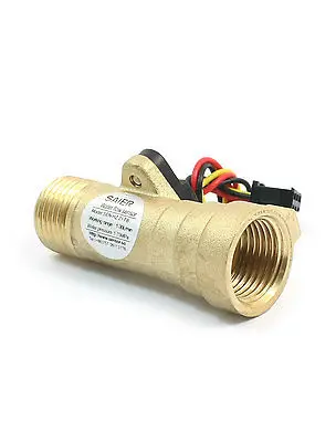 SEN-HZ21FB 68mm Long M/F G1/2 Thread Port 1-30L/min Hall Effect Water Flow Sensor Flowmeter